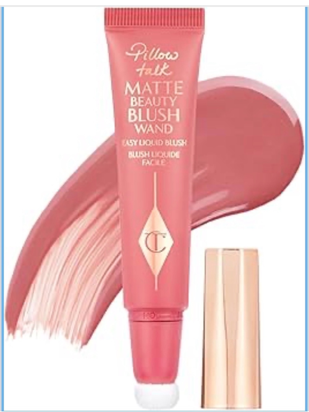 Charlotte Tilbury Pillow Talk Matte Liquid Blush Wand- Dusty Pink NEW .4 Fl oz